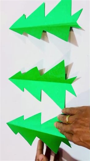 paper tree cutting in cristmas