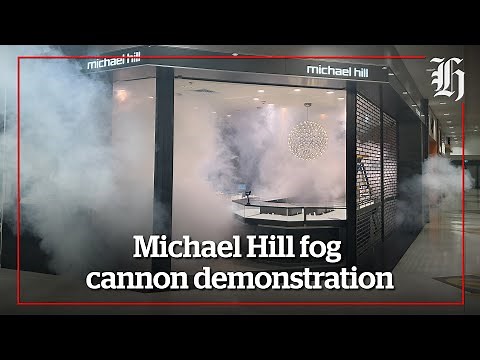 Fog cannon demonstration at Michael Hill | nzherald.co.nz