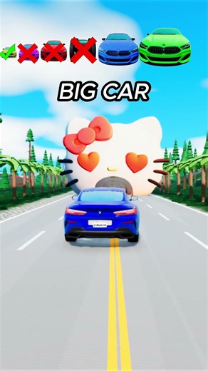 Big & Small Cars vs Hello Kitty in Love #shorts #beamngdrive