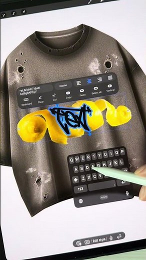 Customizing a hoodie mockup in Procreate 🔥