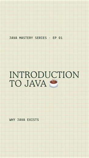 Java Mastery Series ☕ | EP 01