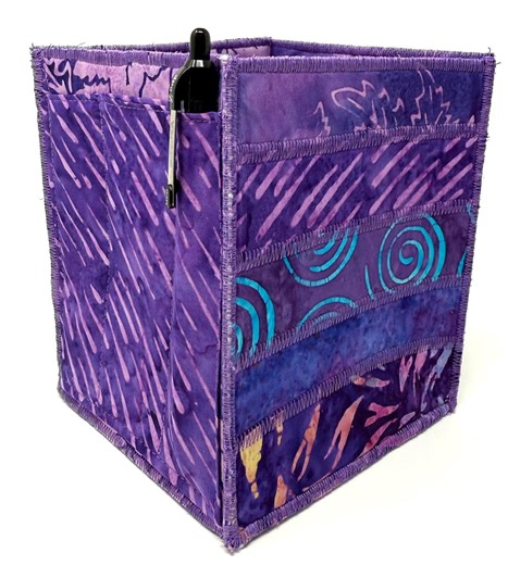 Home Storage Organizer in Purple Batiks - Etsy