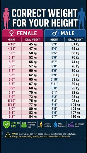 Correct Weight for Your Height | Are You Healthy?