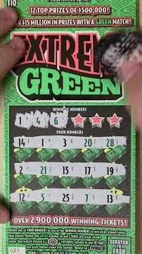 DOUBLE UP? EXTREME GREEN! PENNSYLVANIA LOTTERY $10 SCRATCH OFF TICKET WINNER #lottery #scratch #win