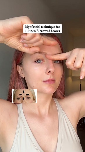 11K views · 178 reactions | This 11 lines release technique helps reduce brow tension, reset stress and emotion-related tension patterns in the brows, & lift+widen the brow area to help make the eyes become wider and more open. Quick note: you want a little glide on the skin, but not so much you don't have good control. Especially for the first technique. Try this out and let me know how it goes! | Sagefacialtensionrelease Connected Page | Facebook
