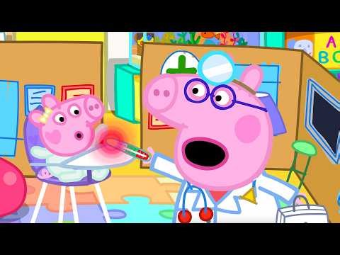 Peppa Pig Looks After a SICK Baby Evie! 🤒 Doctor Cardboard Hospital | Tales Full Episodes | 20 Mins