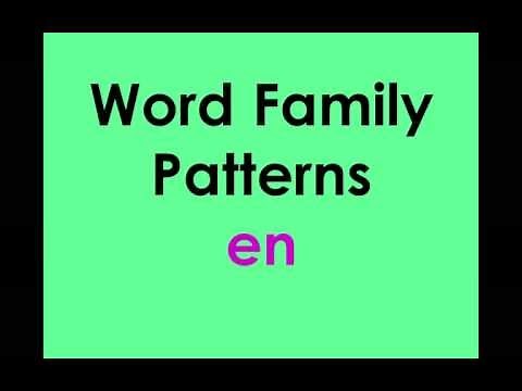 Word Family Patterns - en