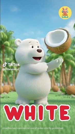 White Colour Song 🤍 | Learn White Color for Kids | AI Cartoon Educational Video