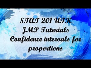 JMP Tutorial - Confidence Intervals Proportions