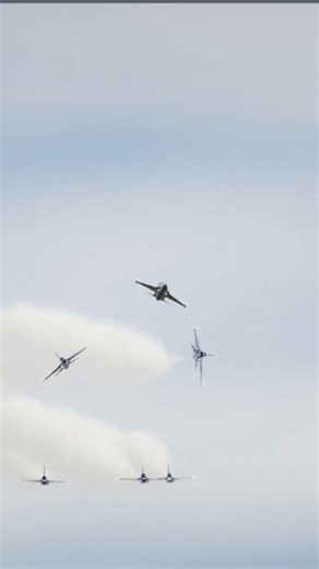 First split, now! Second break, now! #airforce #aviation #formationflying #vrchat #fighter