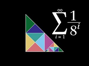 Geometric Series: sum of powers of 1/8 (visual proof)