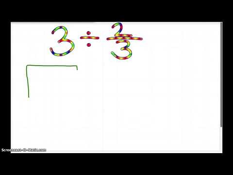 Dividing Fractions with whole numbers using a model