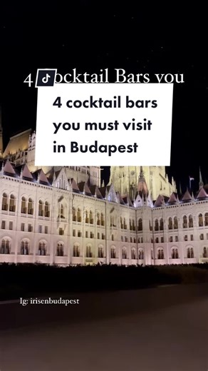 Best Bars in Budapest: A Cocktail Lover's Guide