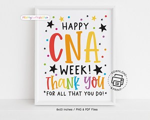 CNA Appreciation Week Printable Sign: Thank You Gift (digital Download) - Etsy