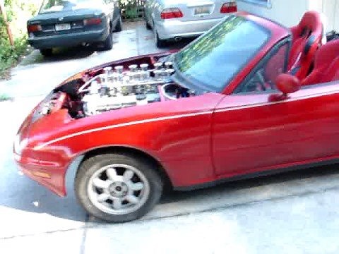 V12 miata start and rev
