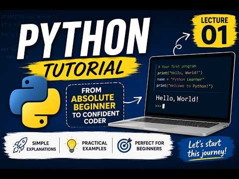 Python Programming for Beginners | Lecture 1 | Introduction to Python, Installation & First Program