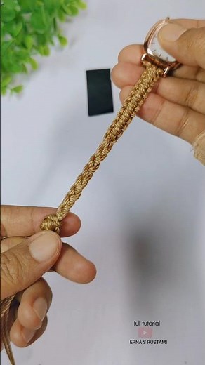 watch bracelet tutorial, macrame strap watch || membuat gelang jam tangan macrame #watchbracelet