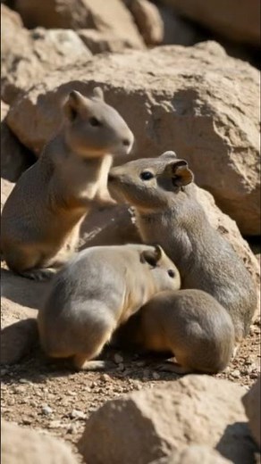 Wild Guinea pigs herd in the forest #DreamScreenAI