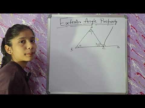 Exterior Angle Property of Triangle | Proof Explained step by step |