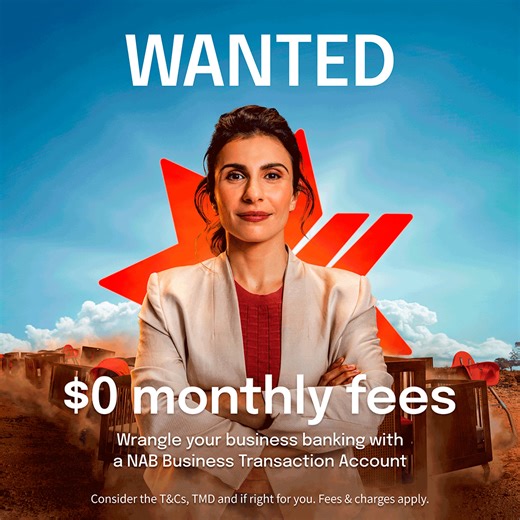 3.1K views | No Monthly fees? Yeehaw. Wrangle your business banking with a NAB Business Transaction Account. | NAB | Facebook