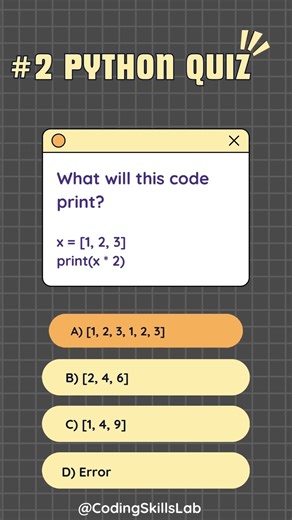 Python Quiz #2 | What Will This Code Print? 🤔 #Shorts