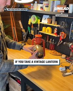 20K views · 151 reactions | Turning an old vintage lantern into a modern lamp  | UNILAD Tech | Facebook