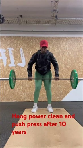 hang clean and push press weight lifting for fitness weightloss and muscle growth #workout #shorts