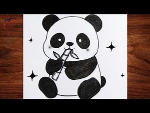 How to Draw a Cute Panda 🐼 | Easy Panda Drawing for Beginners | Pencil Sketch Art
