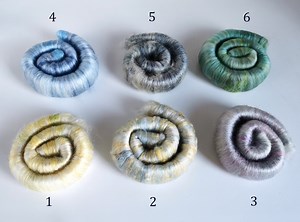 Hand Dyed Merino Wool Silk Rolags – Spinning, Felting Fiber Art - Etsy