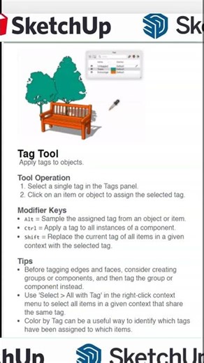 🏷️ Cara Pakai Tag Tool di SketchUp | Tips Cepat