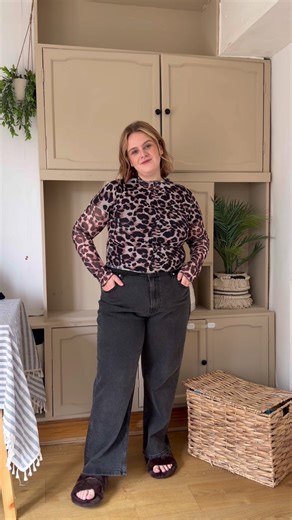 Leopard gal🐆✨🪞 #size18 #momootd #leopardprint #fatgirl #jeansandnicetop