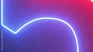 Neon light countdown timer 10 second from 10 to 0 .