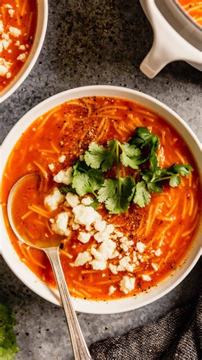 8.7K views · 20 reactions | Grown up spaghetti-os?! Sign me up. And give me all the Cotija! Comment “recipe” and I’ll send you the link. Or click the link in my bio! You can also just google “zestful kitchen sopa de fideo” and it’ll come up. #soupersimpleseries #soupseason #souprecipe #sopadefideo https://zestfulkitchen.com/sopa-de-fideo-recipe/ | Zestful Kitchen | Facebook