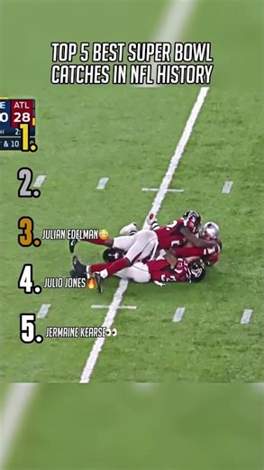 Top 5 Best Super Bowl Catches in NFL History #shorts