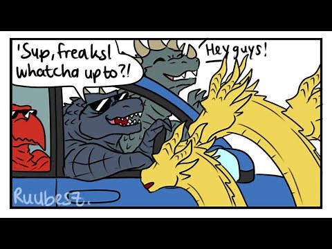 Godzilla KOTM | Godzilla and Rodan Steal King Ghidorah's Special Chips! (Godzilla Comic Dub)