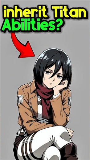 what lf Mikasa inherit female Titan power! 🤔 #shorts