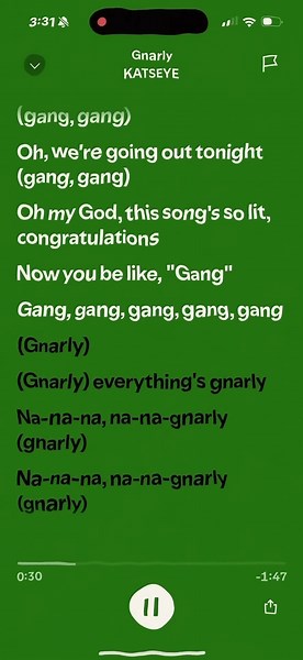 gnarly slowed lyrics #audio #songlyrics #katseye
