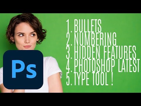 Adobe Photoshop NEW July 2024 Feature : How To Use Bullets & Numbering Type In Photoshop Tutorial