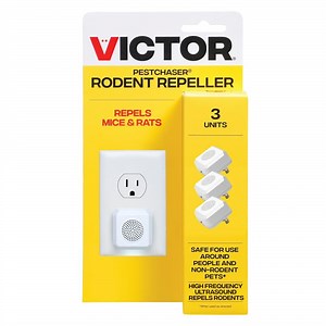 Victor PestChaser Mini Electronic Rodent Repeller with Nightlight (3-Pack) - Repels Mice and Rats M753K