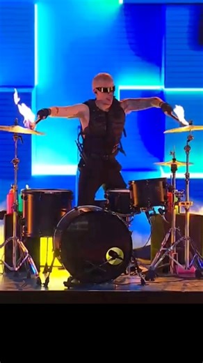 Austin Ware performing live⚔️💥 #reelsvideo #paint #drums #fire #tusiquevales #performance | Austin Ware Drums