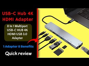 8 In 1 Multiport USB-C HUB 4K HDMI USB 3.0 Adapter | Quick Review