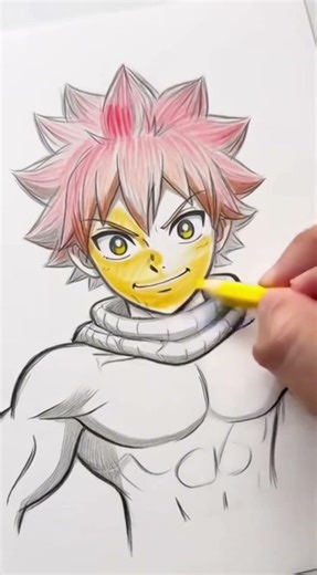 Natsu Dragneel #animation #speedpaint #howtodraw #fanart #speeddrawing