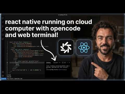 Ready to use React Native setup on the cloud with Daytona.io computer, xterm terminal and Opencode