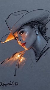Moody Sketch Aesthetic: Hand-Drawn Western Art