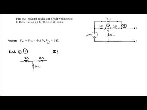 Find the Thevenin equivalent circuit with respect to the terminals a,b for the circuit shown.