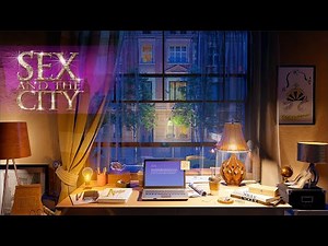 SATC Study Rain ASMR Ambience 💦 Feel Fabulous at Carries Window Desk 👠 Rain Sounds, Typing, Writing