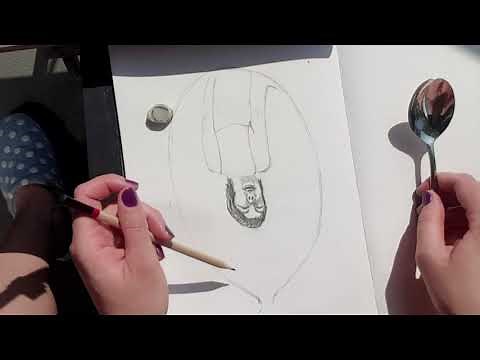 Distorted Spoon Self Portrait