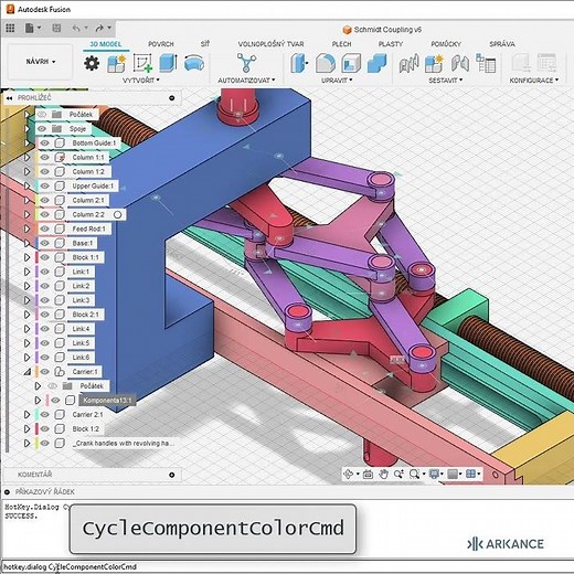 Fusion: Změna barvy komponenty zkratkou - Cycle component color with a shortcut