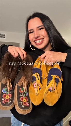 Michelle Chubb on Instagram: "The difference in all of them, unique in their own way 🤗 #moccasins #reels #native #collection #traditional #culture"