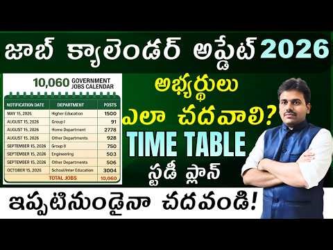 ఏపీ జాబ్ క్యాలెండర్ 2026 విడుదల 🔥 నోటిఫికేషన్లు ఎప్పుడంటే? | AP Job Calendar Released 2026